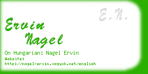 ervin nagel business card